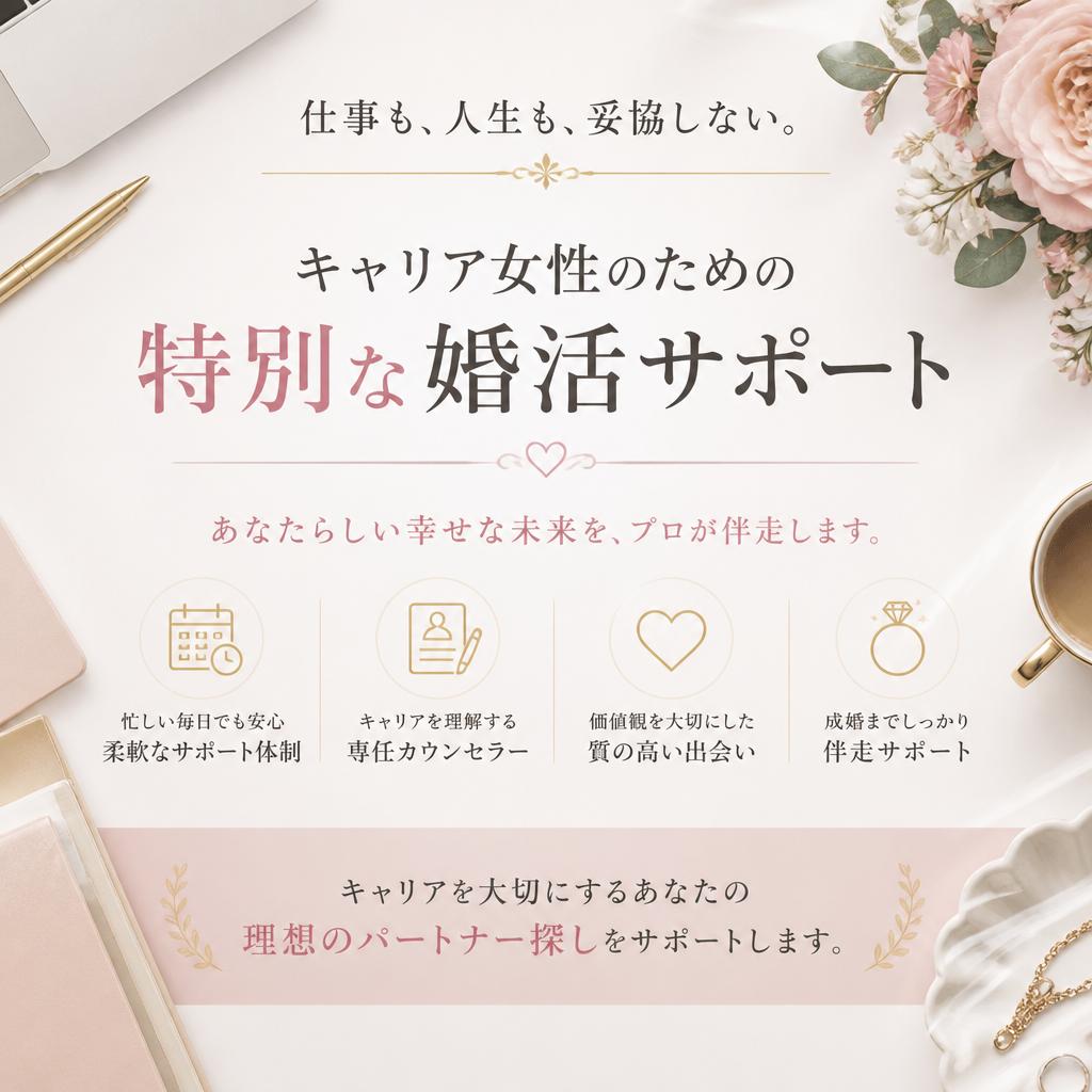 キャリア女性のための特別な婚活サポート