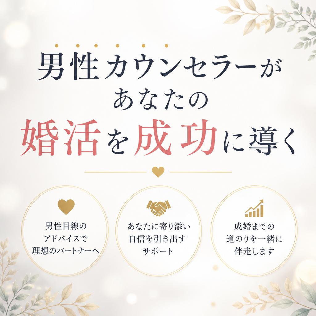男性カウンセラーがあなたの婚活を成功に導く