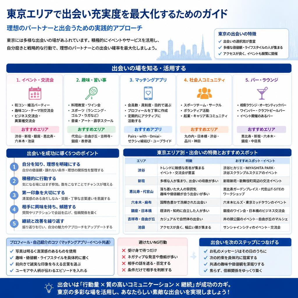 東京での出会いのチャンス