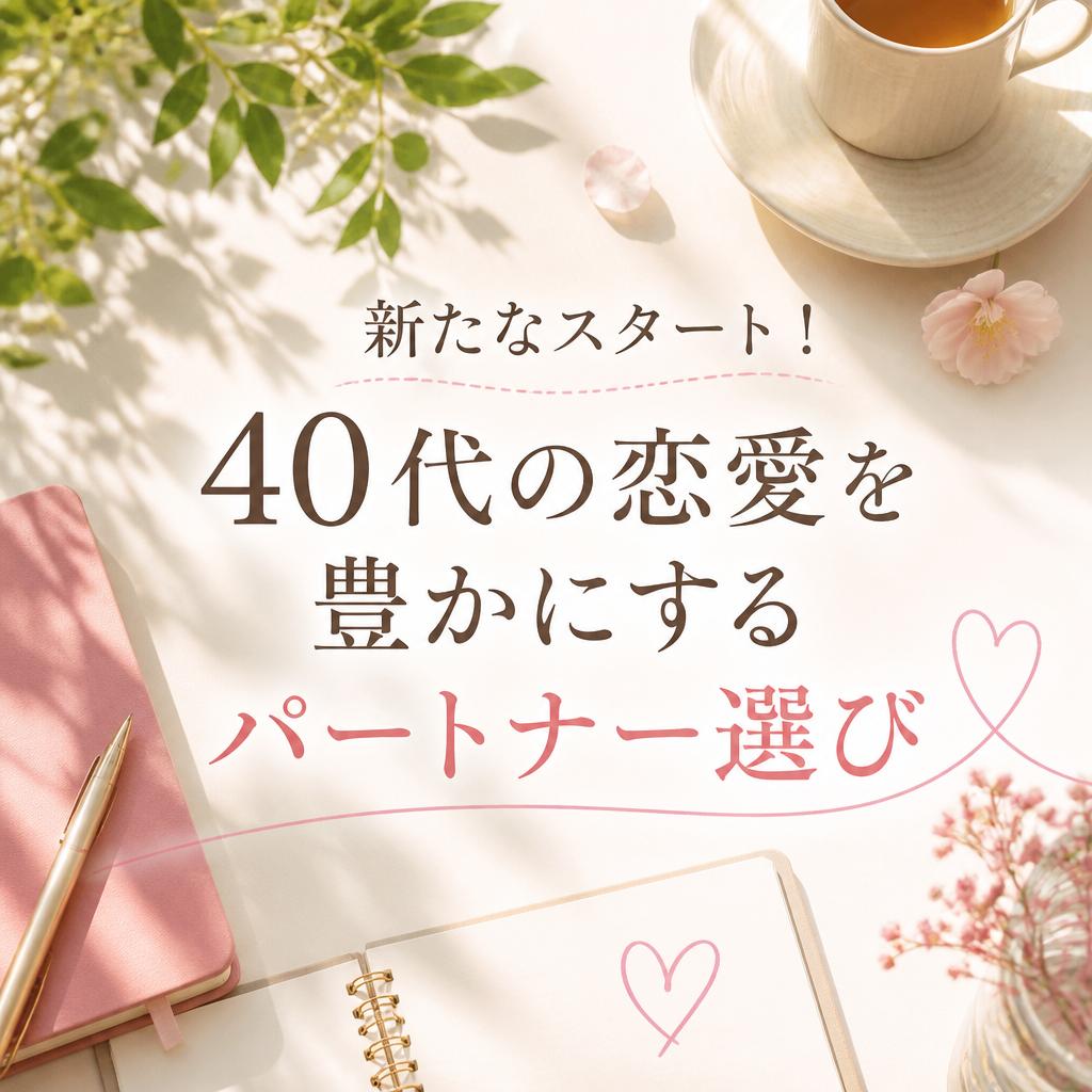 新たなスタート！40代の恋愛を豊かにするパートナー選び