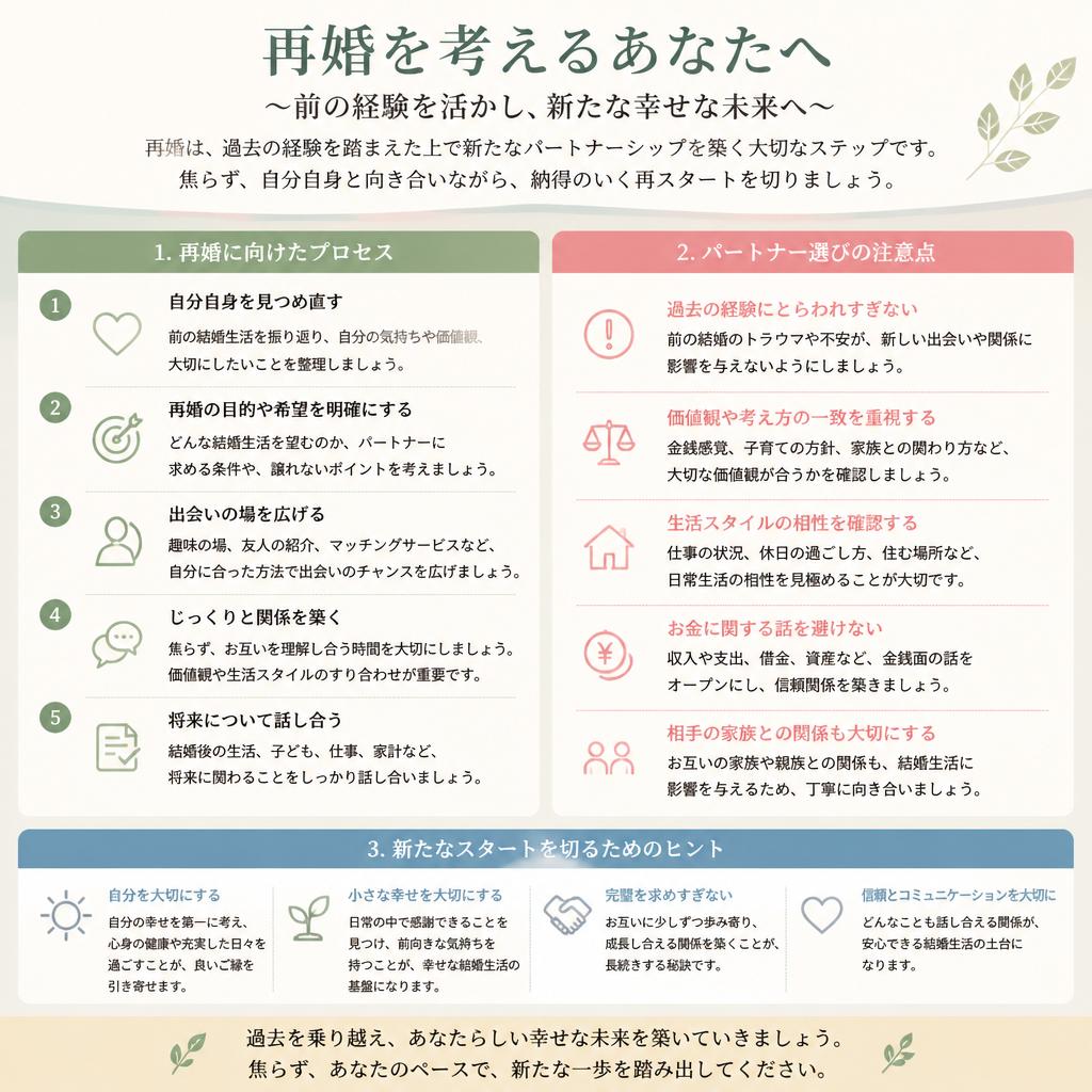 再婚に必要な心構えと具体的なステップ