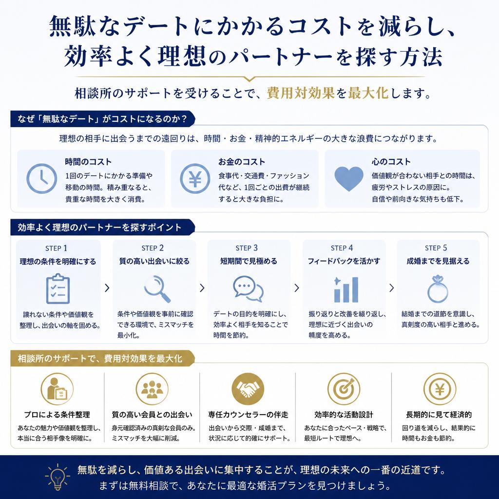 デートコストを抑えて理想の相手と出会う