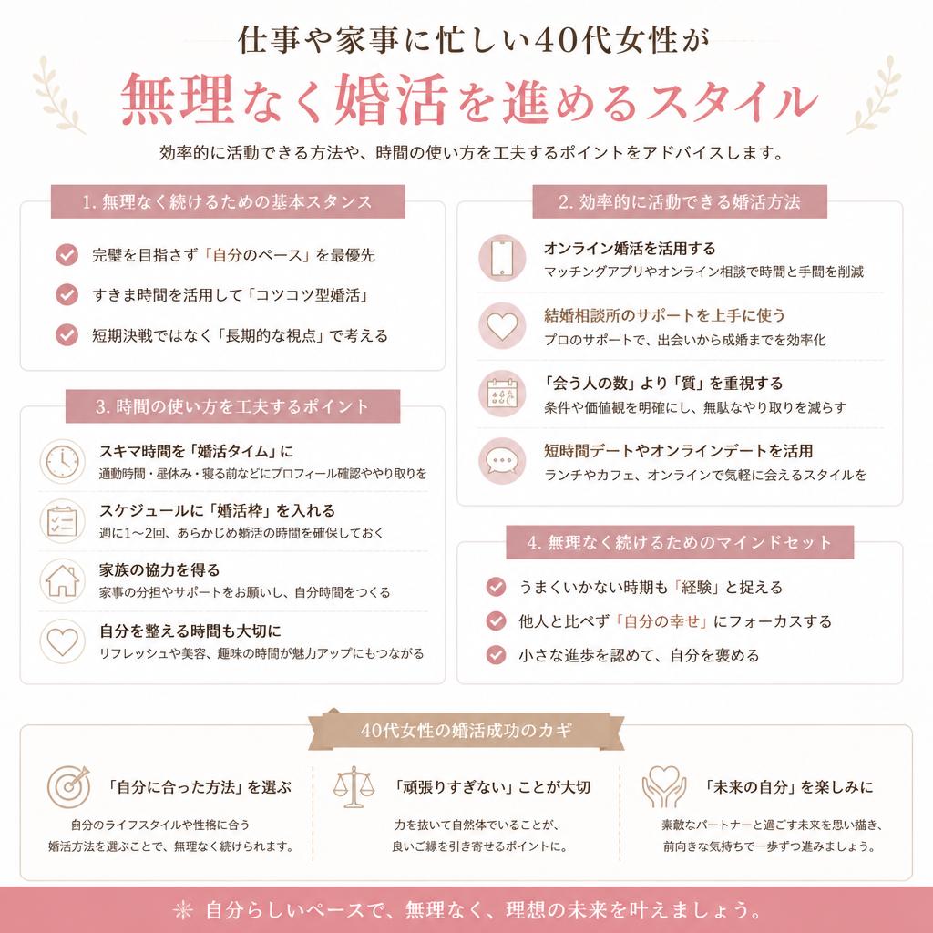 忙しい女性のための婚活スタイル