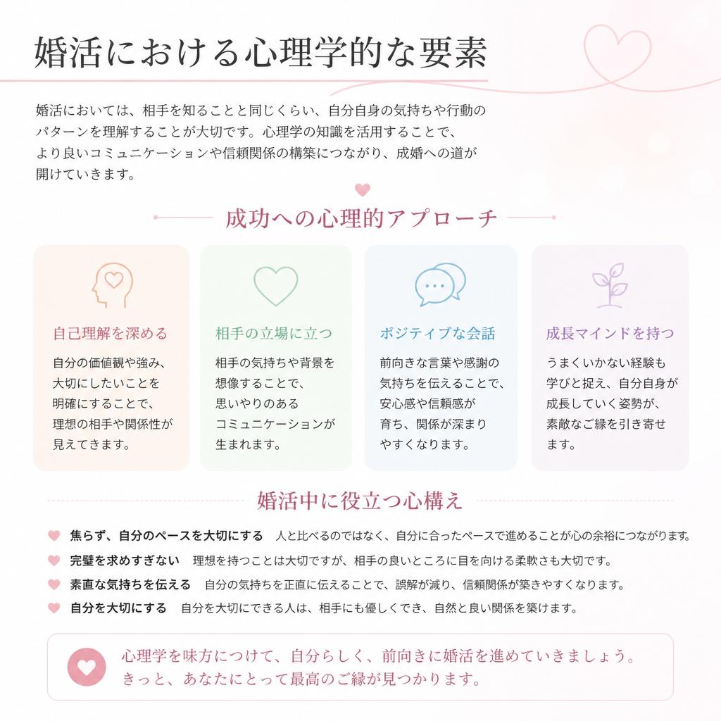 婚活成功のための心理アドバイス
