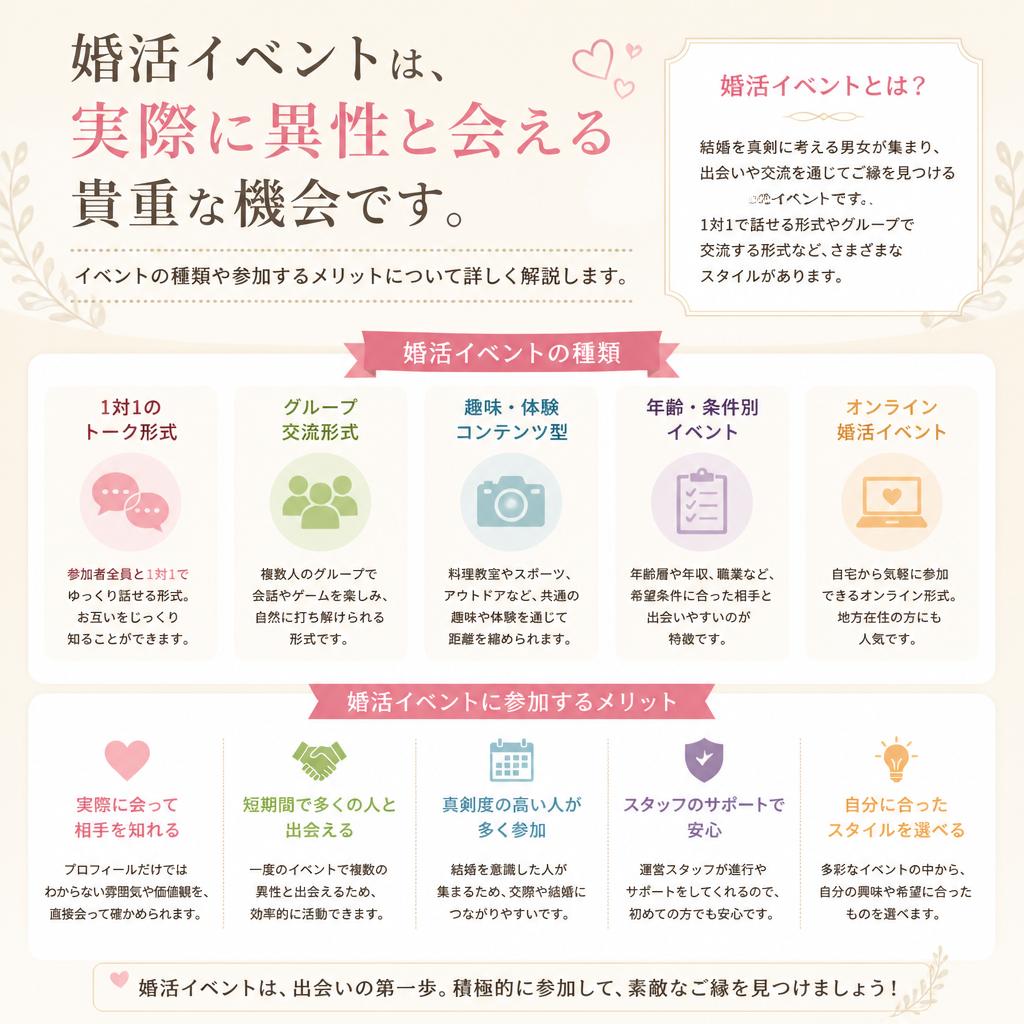 3. 婚活イベントでの出会いのススメ