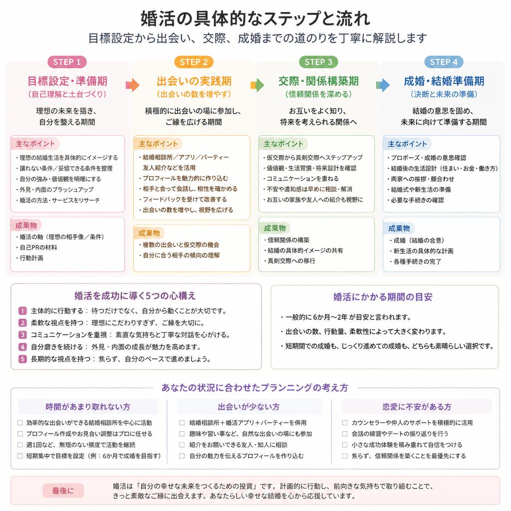 成功する婚活のステップ