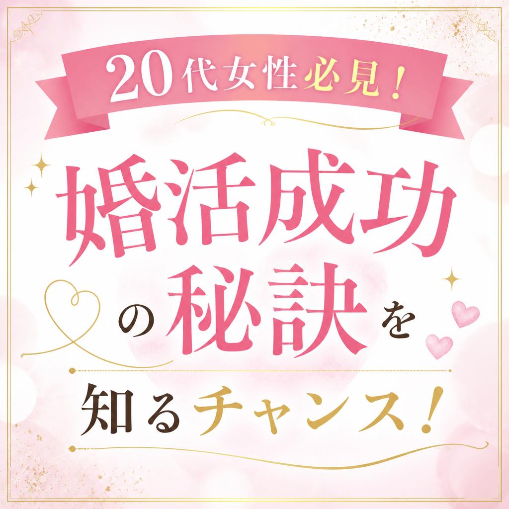 20代女性必見！婚活成功の秘訣を知るチャンス！