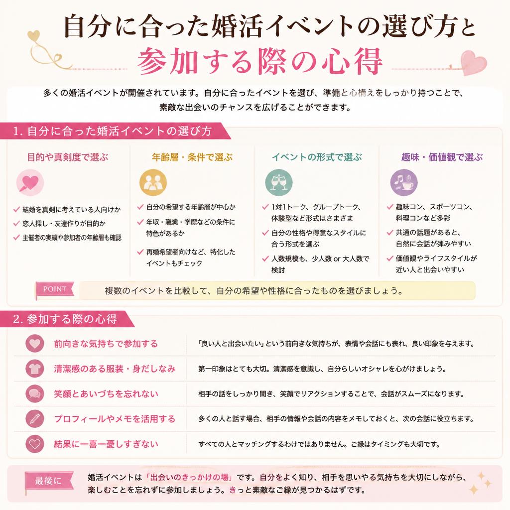 婚活イベントの活用法