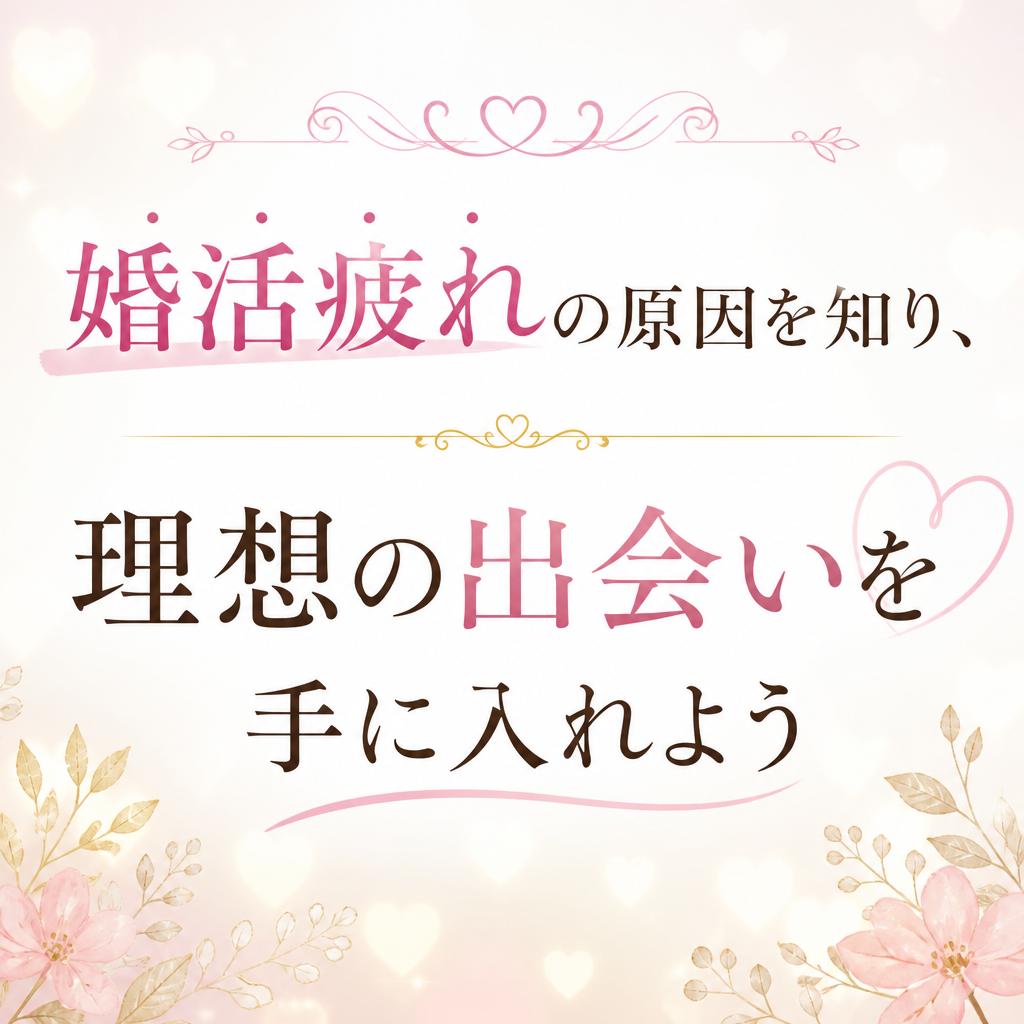 婚活疲れの原因を知り、理想の出会いを手に入れよう