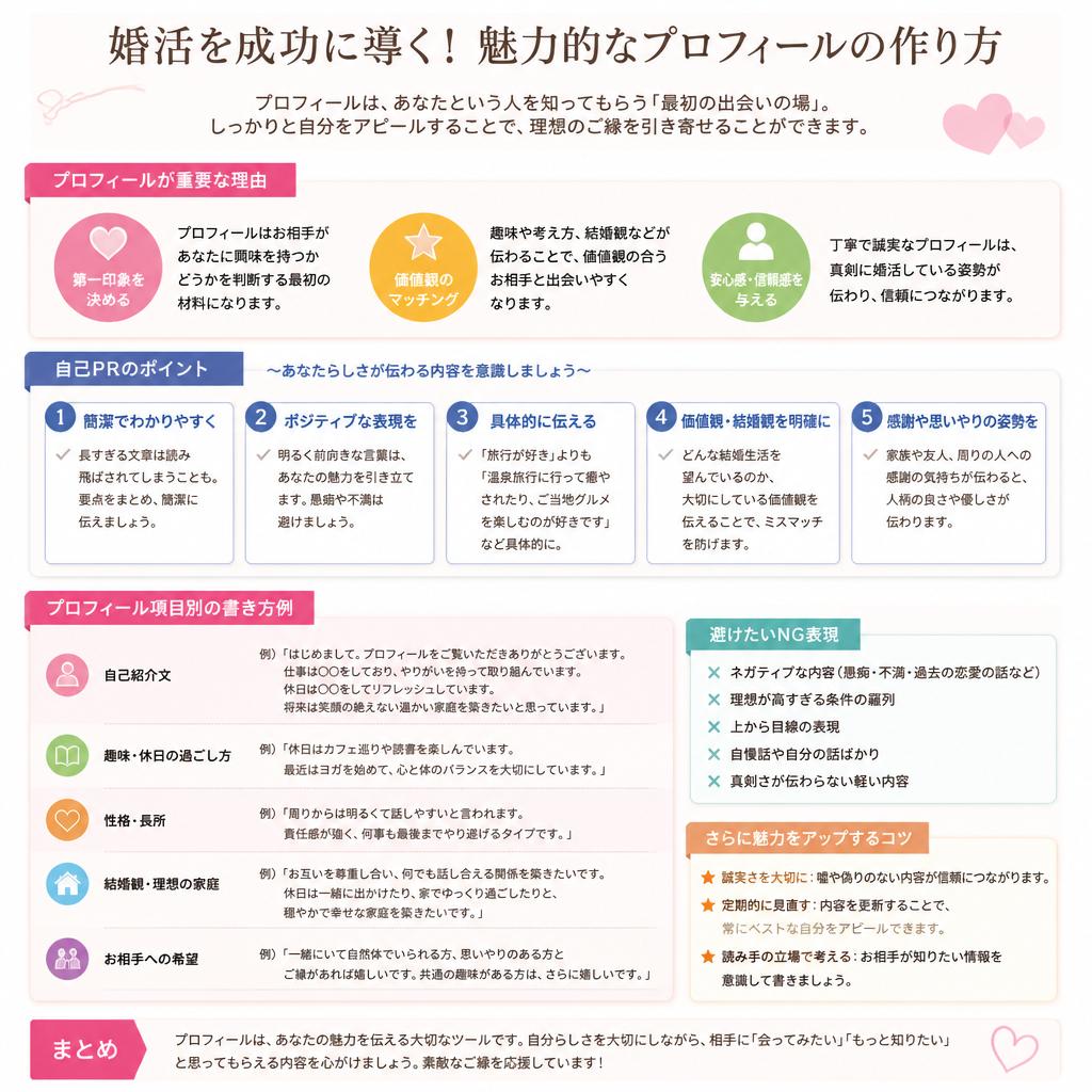 魅力的なプロフィール作成法