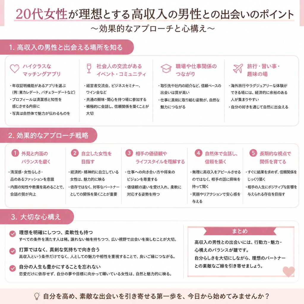 高収入男性との出会いを実現するポイント