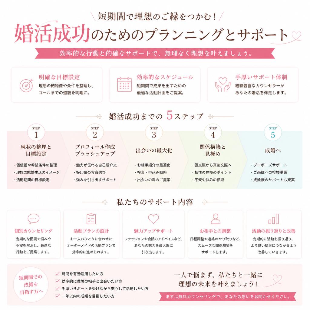 短期婚活で成功するための秘訣