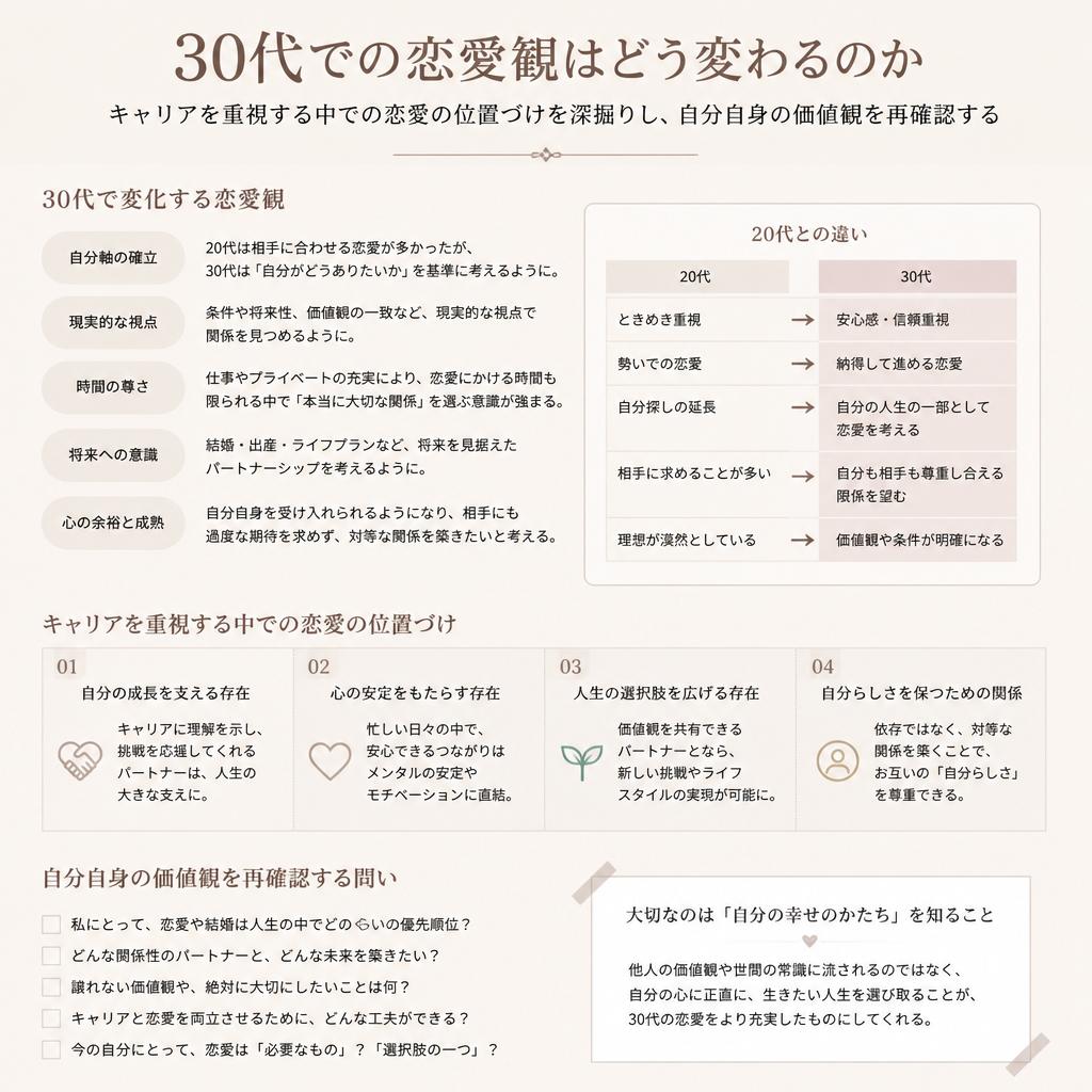2. 30代からの恋愛観とは？