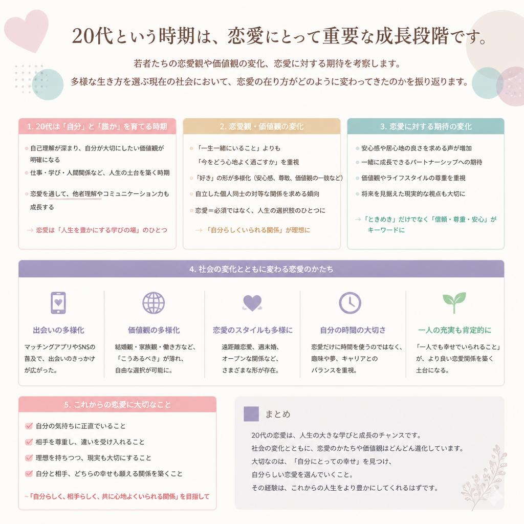 20代の恋愛事情とは？
